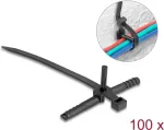 Kaablisidemed DELOCK 18914, 150 x 7 mm, must, 100 tk pakend