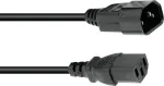 Toitepikenduskaabel Omnitronic 30235107, 3 x 0,75 mm&sup2;, 1,5 m, must