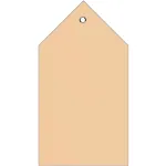 HERMA 6070 saateetikett 80x150 mm, valmistatud siledast pruunist papist, pakis 250 tk, plastikaasaga ja volditud nurgaga