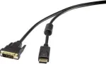 DisplayPort-DVI-D-kaabli topeltlingiga Renkforce 1404070, 1,8 m