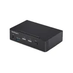 StarTech.com 2-pordiline DisplayPort KVM-l&uuml;liti, 4K 60 Hz, DP 1.2, EDID-haldus, 2-pordiline USB 3.0 jaotur, 4x USB HID-porti, TAA vastavuses