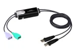 KM-l&uuml;liti ATEN 2-pordiline USB Boundless juhtmega CS62KM