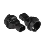 Good Connections PA-1402S - C14 - Type F - 250 V - 10 A - Must - Pol&uuml;vin&uuml;&uuml;lkloriid (PVC)