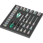 Wera 9722 C Zyklop 1/2 tolli p&ouml;&ouml;rd- ja pesakomplekt, 31-osaline, vahtsisend t&ouml;&ouml;koja k&auml;rule, must/hall