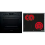 Bosch HND211LB2 Must komplekt: sisseehitatud ahi ja induktsioonpliit (HEF113BB0 + NKN645GA2E)