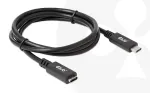 Club 3D CAC-1531 USB-C pikendusjuhe M/F, 1 m, USB 3.2 Gen 1, 5 Gbps, 60 W, 4K 60 Hz, must