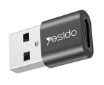 YESIDO GS09 Mini Alumiiniumisulamist USB Type-C USB-A OTG Adapter Must