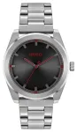 HUGO meeste k&auml;ekell 1570175 42mm roostevabast terasest musta sihverplaadiga