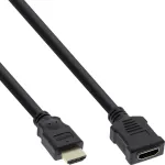 InLine HDMI-kaabel, kiire HDMI-kaabel, isane/emane, must, kullatud kontaktidega, 5 m