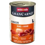 M&auml;rg koeratoit animonda GranCarno Originaal Junior &mdash; Veiseliha ja kana, 400 g purk, kasvuperioodiks, gluteeni- ja sojavaba