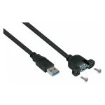 GoodConnections Alcasa USB 3.2 Gen 1 pikenduskaabel (USB-A isane &ndash; USB-A isane) 1 m, must