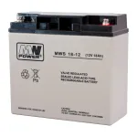 MPL POWER ELEKTRO MPL MW POWER MWS 18-12 UPS-aku Plii-hape Akumulaator VRLA AGM Hooldusvaba 12 V 18 Ah Must, Hall