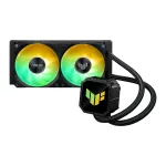 Universaalne vedelikjahuti ASUS TUF GAMING LC III 240 ARGB &mdash; 240 mm radiaator, 2 x 120 mm ARGB ventilaatorit, pesa AM5 tugi, must