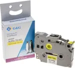G&G m&auml;rgistuslinti kassett Brother TZe-631 must kollasel 12mm 8m 14957