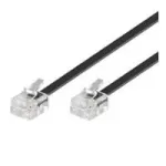 Wentronic Goobay modulaarne &uuml;henduskaabel, must, 15 m - RJ11/RJ14 (6P4C) isane kuni RJ11/RJ14 (6P4C) isane 50320