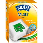 Swirl M40 EcoPor tolmuimeja kotid, 4 tk + 1 filter