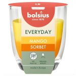 Bolsius Everyday l&otilde;hnav k&uuml;&uuml;nal klaasis &Oslash;70 x 80 mm, Mango Sorbet