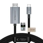 Tech-Protect Ultraboost USB-C&ndash;HDMI 2.1 kaabel, 8K 60 Hz, 300 cm, hall (Iron Grey)
