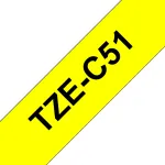 Brother lamineeritud lint TZe Must fluorestseeruval kollasel 2,4 cm 5 m
