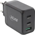 InLine USB PD toiteallikas, GaN laadija, 3 pordiga, kaks USB-C + USB-A, 65 W