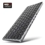 Axagon HMC-KB-NRD, USB 5Gbps jaam klaviatuuriga, HDMI 4K/60Hz, 3x USB-A, SD/mSD, heli, PD100, P&otilde;hjamaa paigutus