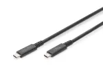 DIGITUS USB 4.0 C&ndash;C-t&uuml;&uuml;pi kaabel, 8K 30 Hz, PD 3.0, 40 Gbit/s, 0,8 m, must