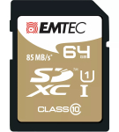 M&auml;lukaart Emtec 64GB SDXC Class 10 ECMSD64GXC10GP