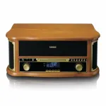Lenco TCD-2571WD vin&uuml;&uuml;lipleier kassetidekiga, DAB+, FM, Bluetooth, USB, 10 W, puit