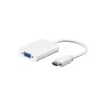Wentronic Goobay HDMI&trade; to VGA-adapter, valge, 0,1 m - HDMI&trade; pistik > VGA pesa, 3,5 mm stereopesa (51758)