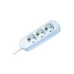 Bachmann SMART 387.272 pikendusjuhe, 3x Schuko, 5 m, ilma l&uuml;litita, valge