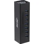 InLine USB 3.0 jaotur, 7 pordiga, alumiiniumkorpus, 2,5A toiteplokiga