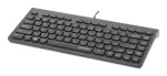 Manhattan &otilde;huke Wired USB Mini klaviatuur, 12 Multimedia/Function Keys, Built-in 1.5 m (5 ft.) USB-A kaabel, Compact, Low-Profile Format, for PC and Laptop, Must