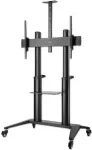 Manhattan Trolley Mount Stand for TV & Monitors, For screens: 70 inch to 120 inch, VESA compatibility: all between 200x200 to 1000x600mm - check the dimensions of the four mounting holes on back of screen to ensure it fits, Max 140kg, Height adjustab ...