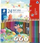 V&auml;rvipliiatsid Staedtler Noris colour 18+6 komplekt &mdash; mudel 187 C18P1, 24 erinevat v&auml;rvi pliiatsit