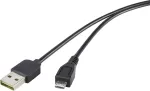 Renkforce USB 2.0 A/Micro-B kaabel 1,8 m p&ouml;&ouml;ratava pistikuga