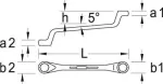 GEDORE Double Ring Spanner UD-Profil 30x32 mm (6019260)