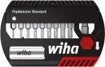 Kruvikeeraja otsakute komplekt Wiha FlipSelector Standard, 11 tk, 25 mm pol&uuml;amiidotsakud, 1/4 tolli (25,4/4 mm) kuuskantvarras