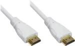 GoodConnections High-Speed HDMI-kaabel Ethernetiga - Kullatud pistikud - Valge - 1,5 m
