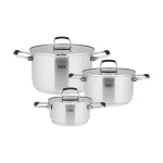 TEESA COOK PRIME 6-osaline pottide komplekt, roostevaba teras, induktsiooniga &uuml;hilduv