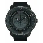 TENDENCE Gulliver Round meeste kvartskell 50mm must silikoonrihm