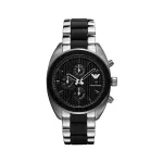 Emporio Armani AR5952 meeste kronograaf kvartskell 43mm must silikoon