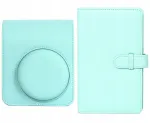 LOVEINSTANT Kaitsmiskott ja Fotoalbum Komplekt Fujifilm Instax Mini 13 jaoks - Roheline