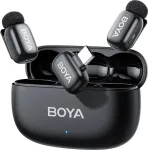 BOYA mini 2-02 traadita mikrofonis&uuml;steem 2.4GHz USB-C - must