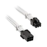 PCIe 6-kontaktiline pikenduskaabel BITFENIX Alchemy 45 cm valge &uuml;mbrisega