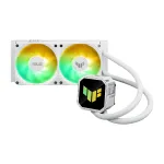 Vedelikjahutuskomplekt ASUS TUF GAMING LC III 240 ARGB WHT &ndash; 240 mm radiaator, 2x 120 mm ventilaatorit, PWM, valge