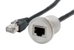 EXSYS EX-49184 Paneelpaigaldusadapteri kaabel, RJ45 emane-isane, 30 cm, varjestatud, metall