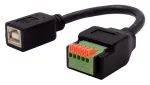 EXSYS EX-49130 USB 2.0 adapter USB-B emane 5-kontaktilise klemmliistuga koos surunupuga, 15 cm