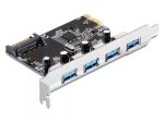 DeLOCK 89297 PCI Express kaart, 4x v&auml;limine USB 3.0 (USB 3.2 Gen 1)