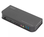 DIGITUS KVM-l&uuml;liti, 2x1 DP, DP/HDMI v&auml;ljund, USB 4Kx2K@60Hz