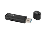 Kaardilugeja NATEC Scarab 2 USB 3.2 Gen 1 Type-A &mdash; MicroSD/SD tugi, 5000 Mbit/s, must